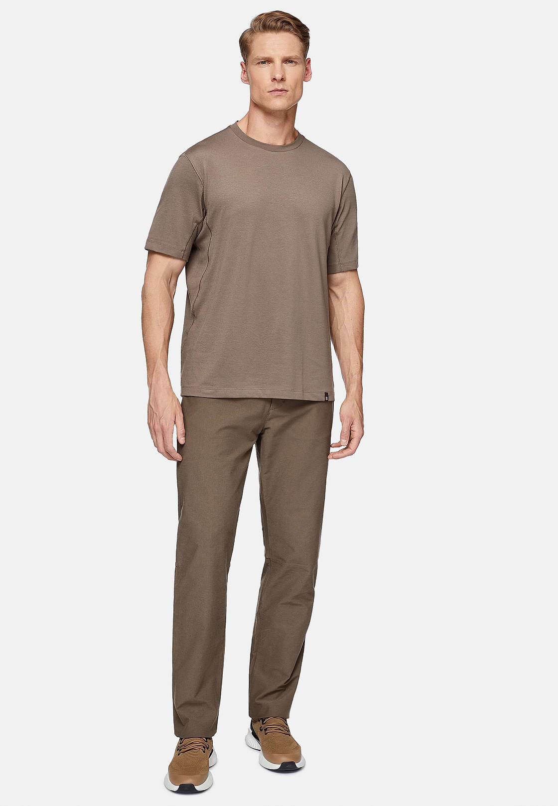 B Tech jeans van technische stof, Taupe, hi-res