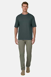 T-shirt In Cotone Pima, Verde, thumb, 2