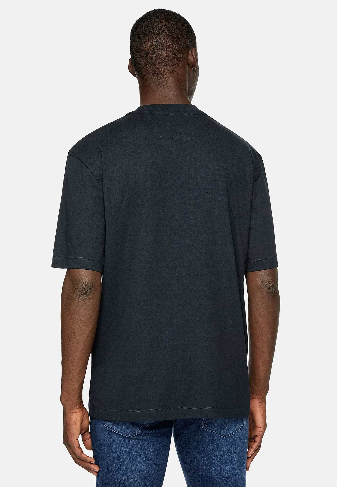 T-shirt en jersey de coton, bleu marine, hi-res
