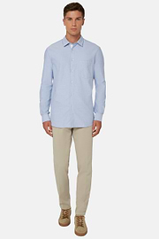 Chemise Bleu Clair En Coton Oxford Regular Fit, , hi-res