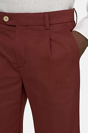 Bermudahose Aus Elastischem Tencel, Burgundy, thumb, 5