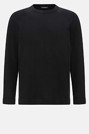 Strickpullover Aus Baumwolle Und Seide, Schwarz, hi-res