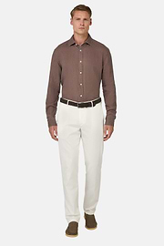Camicia In Lino Regular Fit, Taupe, hi-res