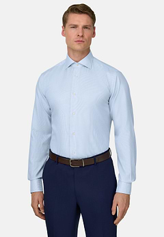 Camicia A Righe In Cotone Slim Fit