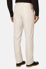 Παντελόνι Ελαστικό Βαμβάκι, Offwhite, thumb, 5