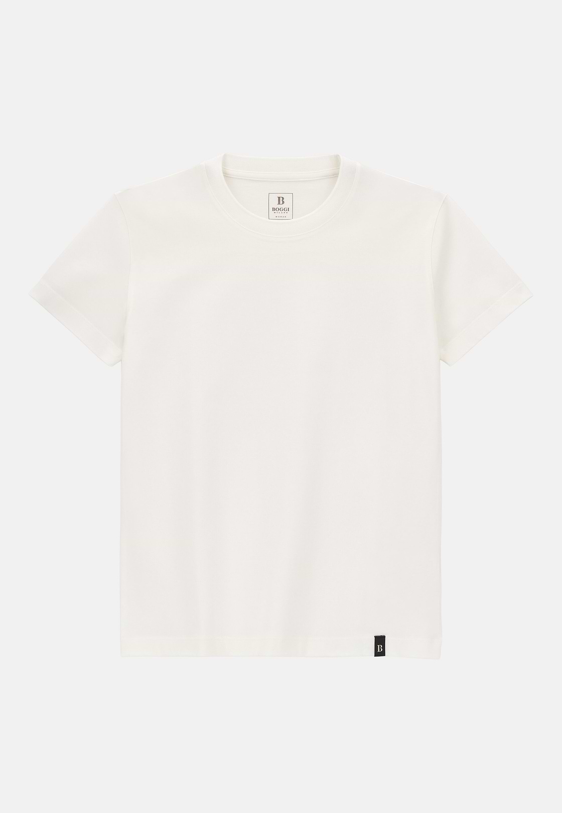 T-Shirt In Cotone Seta, Bianco, hi-res, 5