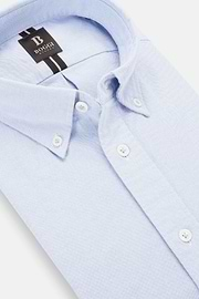 Chemise En Coton Oxford Bio Coupe Droite, Bleu clair, hi-res