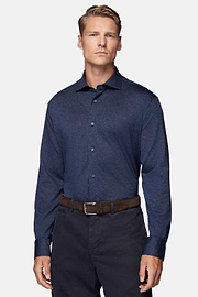 Regular Fit Cotton Jersey Polo Shirt, Navy blue, hi-res
