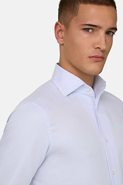 Camicia In Cotone Regular Fit, Azzurro, thumb, 4