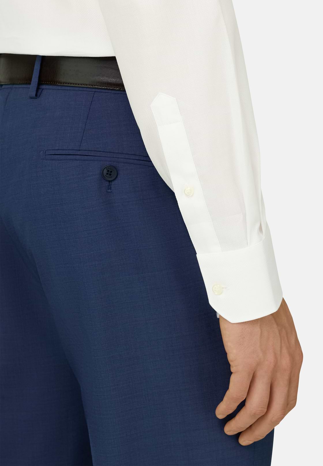 Camicia In Cotone Slim Fit, Bianco, hi-res, 4