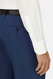 Camicia In Cotone Slim Fit, Bianco, thumb, 4