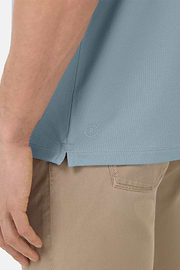 S.Cafè® High-Performance Piqué Polo Shirt, Light Blue, hi-res
