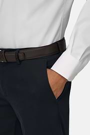 Regular Fit Pinpoint Cotton Shirt, White, thumb, 4