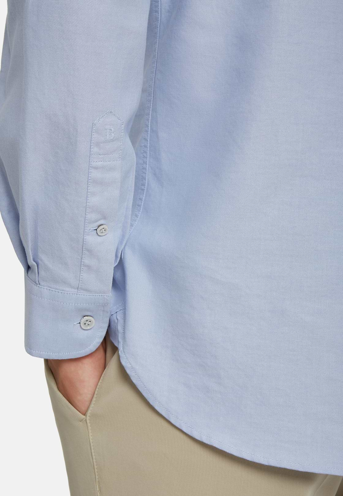 Chemise Bleu Clair En Coton Oxford Regular Fit, , hi-res