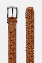 Woven Suede Belt, Light Brown, hi-res