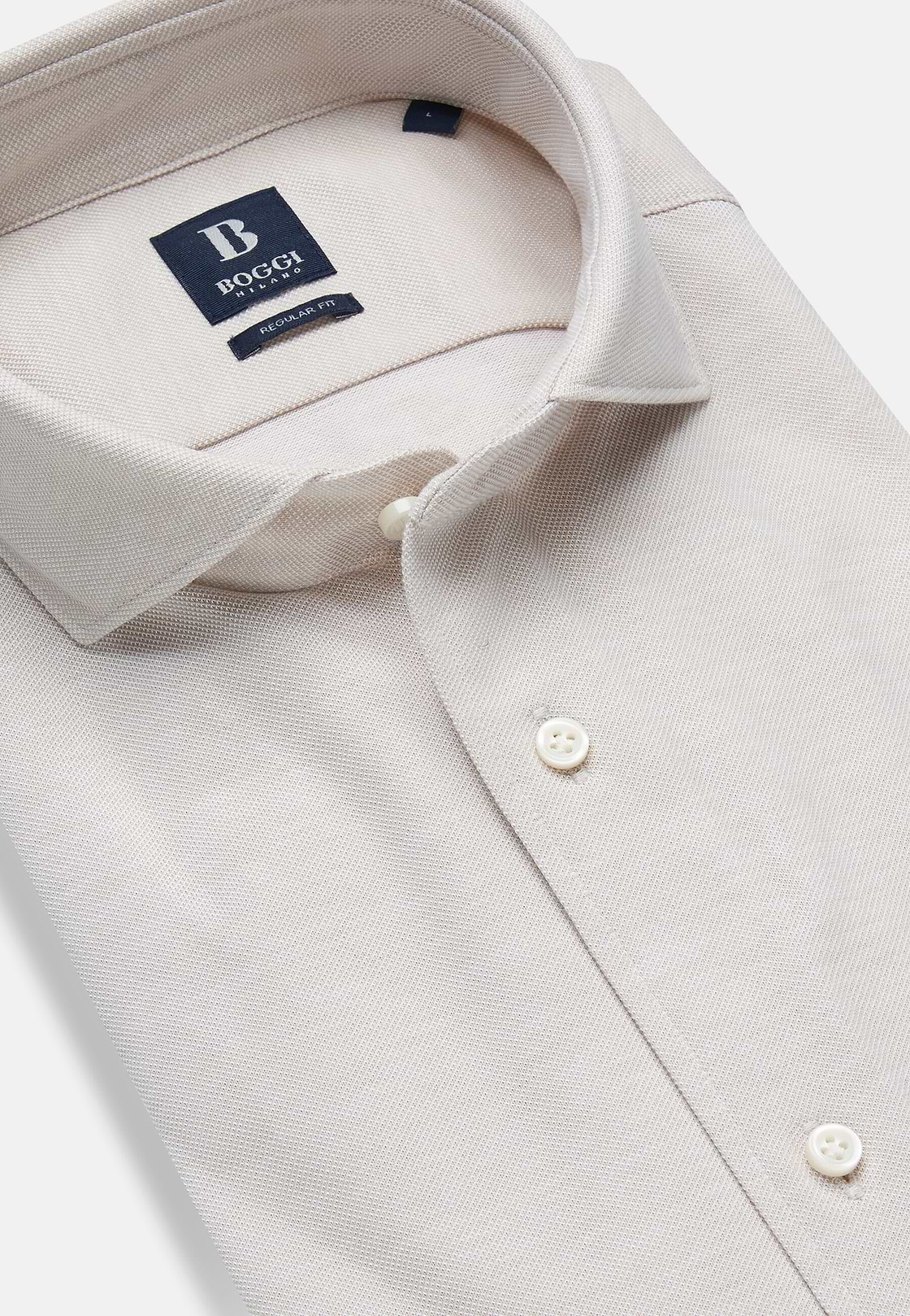 Camisa Polo de Piqué, Beige, hi-res