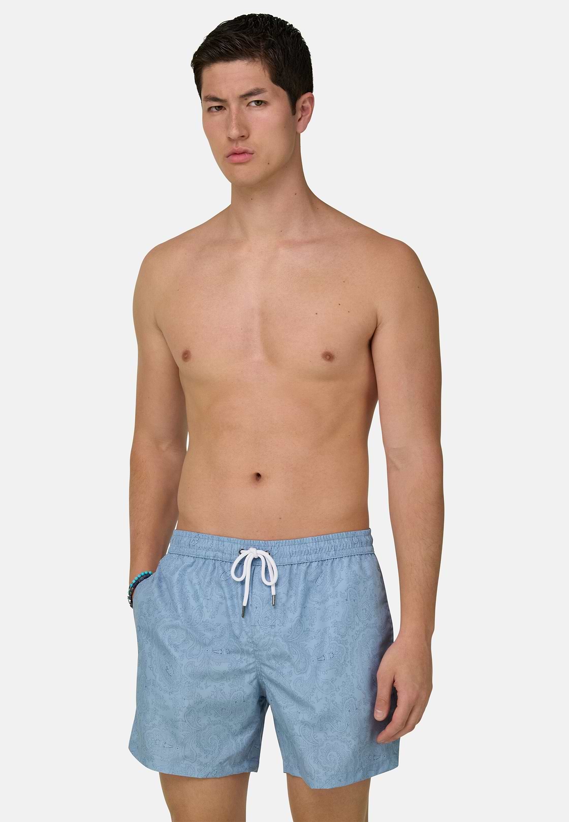 Badehose Mit Paisley-Druck, Hellblau, hi-res, 2