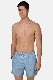 Badehose Mit Paisley-Druck, Hellblau, thumb, 2