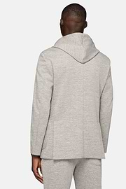 Dove Grey Madison Cotton Blend Sweatshirt Jacket, Taupe, hi-res