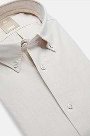 Beige Shirt In Organic Oxford Cotton, Regular, Sand, hi-res