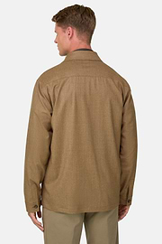 Shacket in Wool Flannel, Biscuit, thumb, 4
