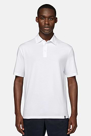 Polo En Coton Supima Extensible, Blanc, hi-res