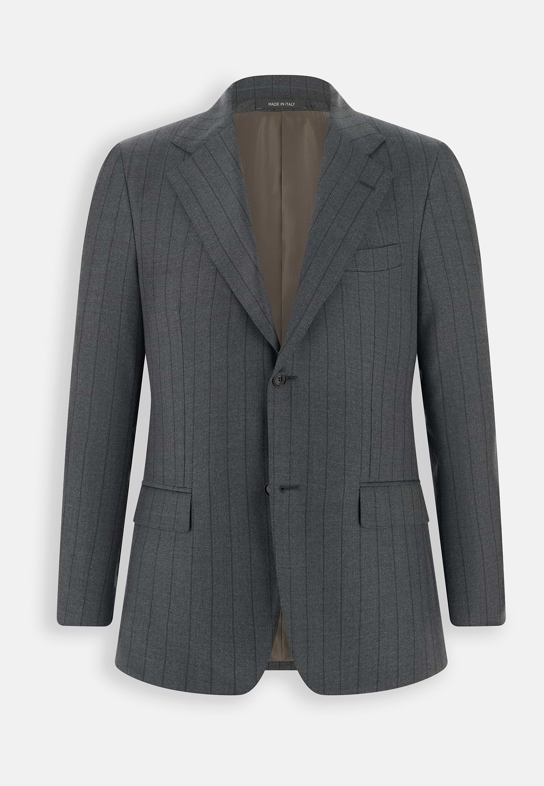 Pinstripe Wool Suit, Grey, hi-res, 7