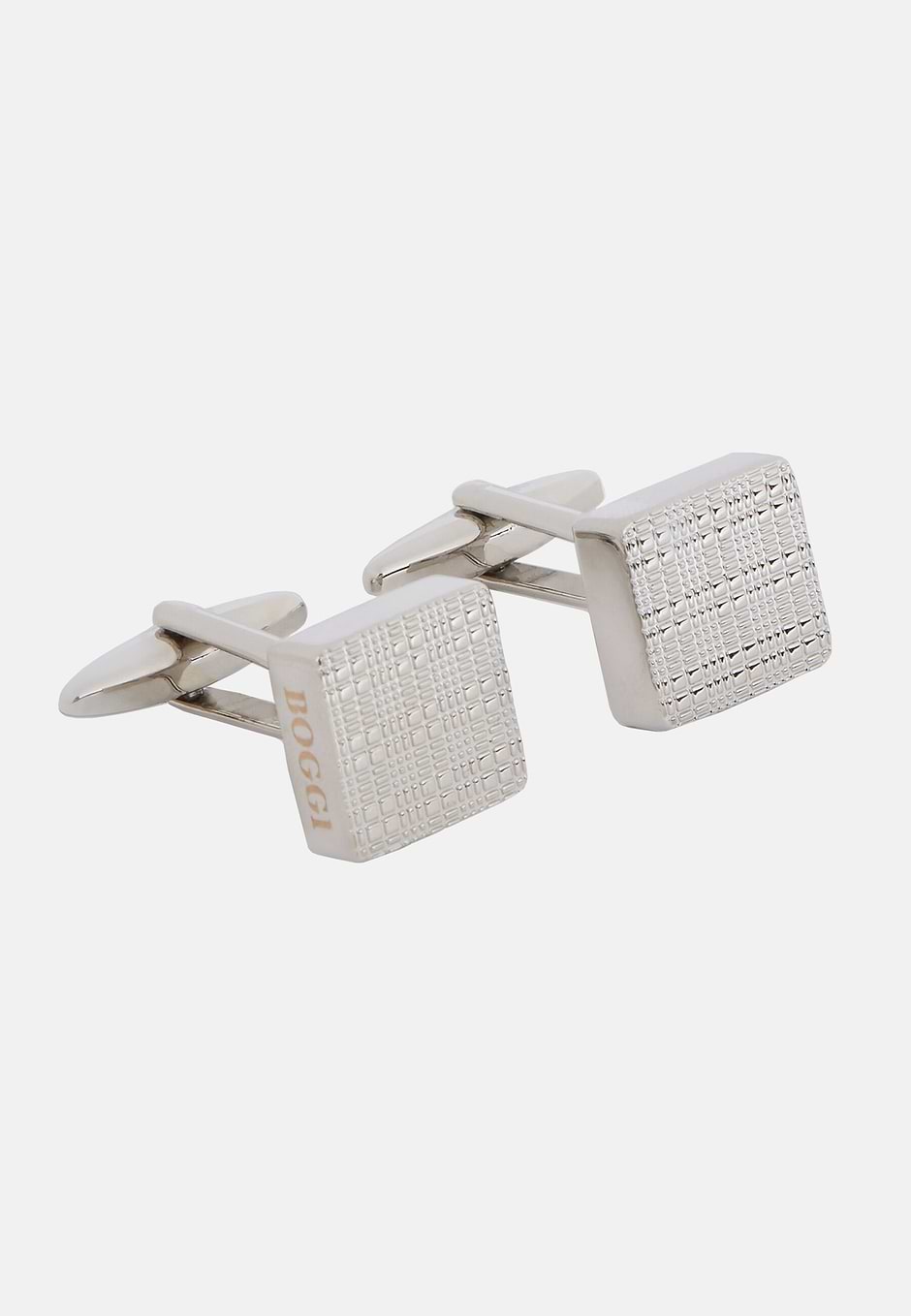 Boutons de manchette carrés, Argent, hi-res