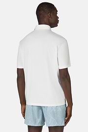Polo Shirt In Stretch Supima Cotton, White, hi-res