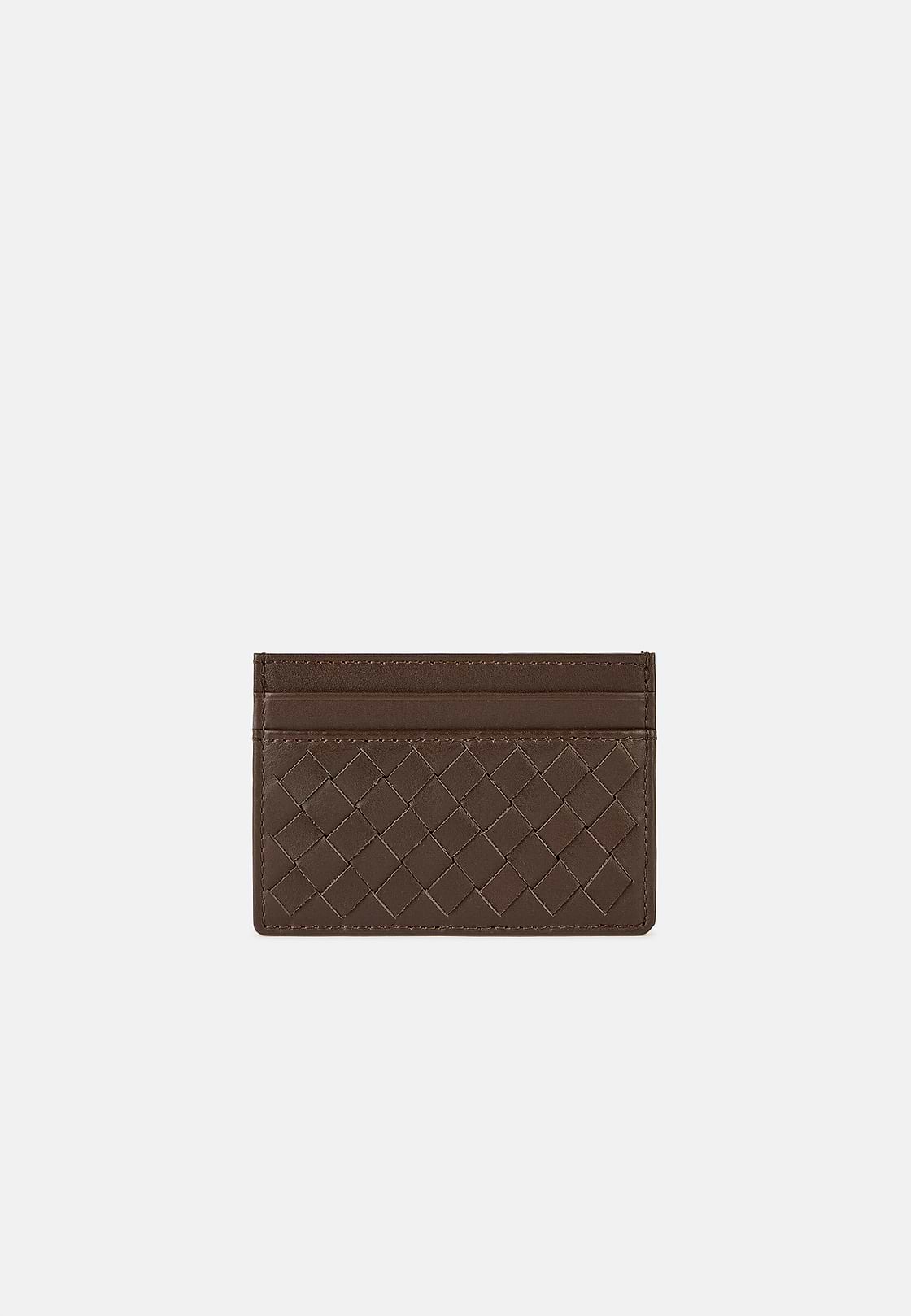 Porte-Cartes En Cuir, Marron, hi-res