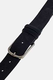 Zamszowy pasek z nadrukiem, Navy blue, thumb, 3