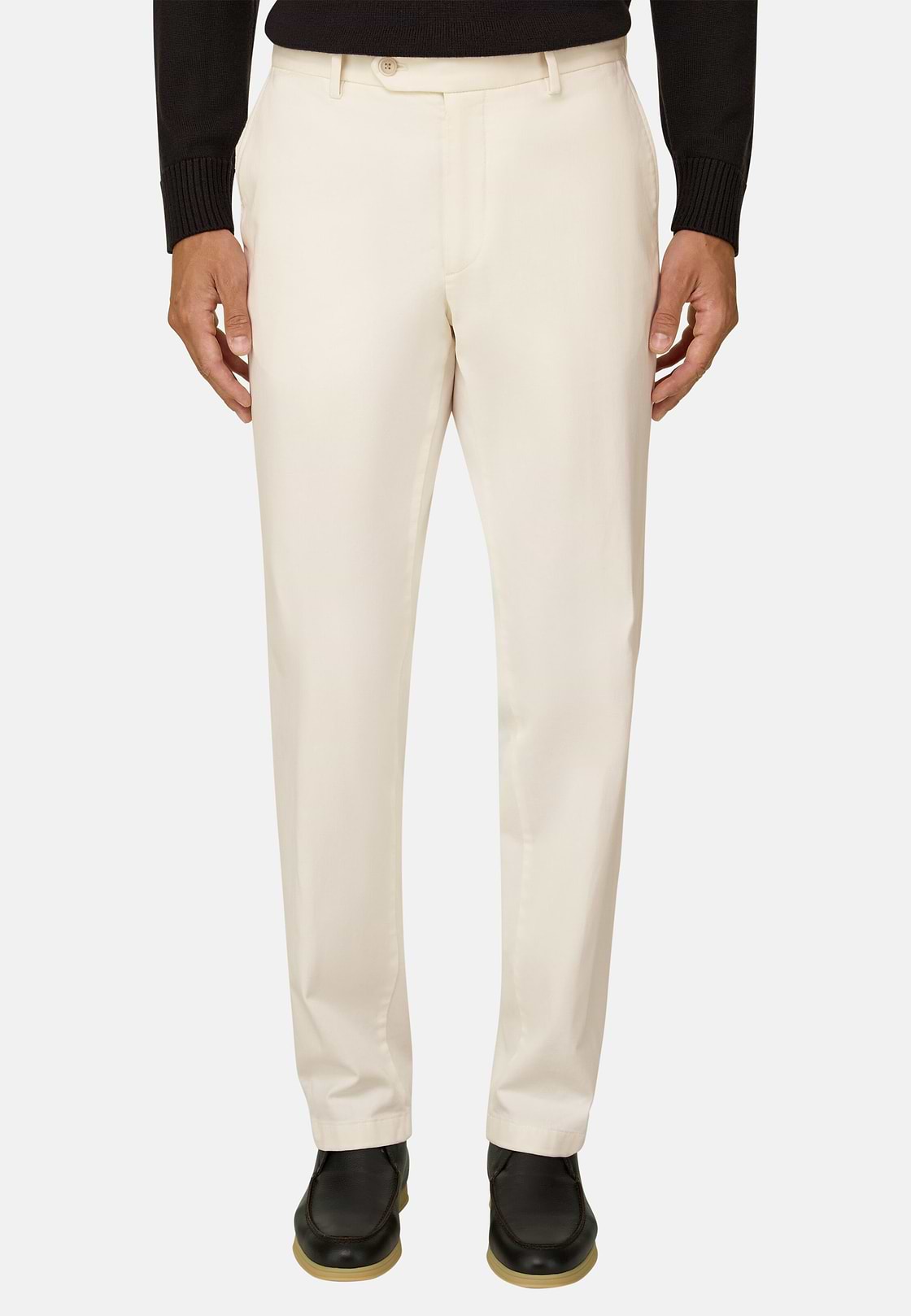 Παντελόνι Ελαστικό Βαμβάκι, Offwhite, hi-res, 1