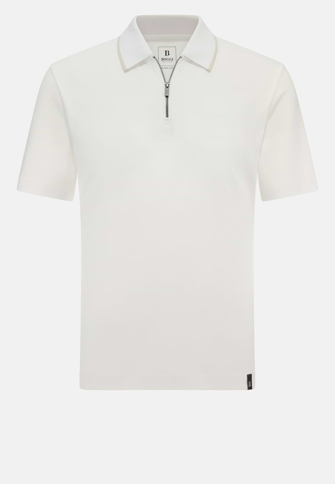 Half-Zip Jersey Polo Shirt, White, hi-res