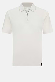 Half-Zip Jersey Polo Shirt, White, hi-res