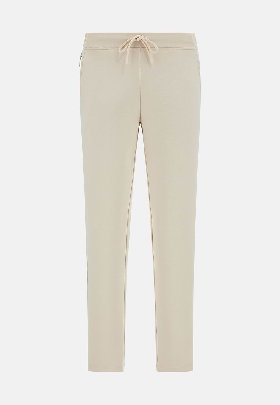 Lightweight Scuba Cotton Blend Trousers, Sand, hi-res