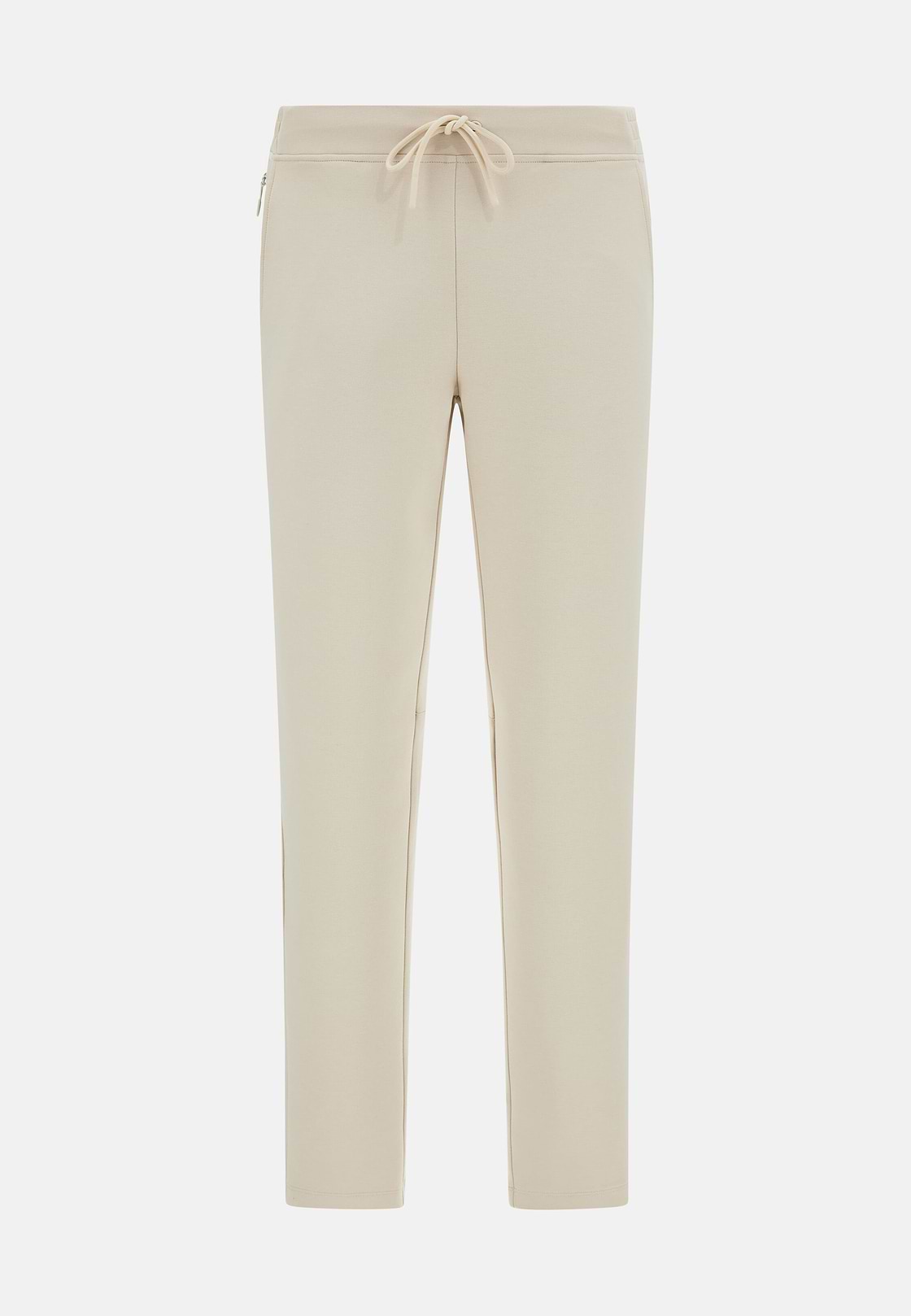 Lightweight Scuba Cotton Blend Trousers, Sand, hi-res