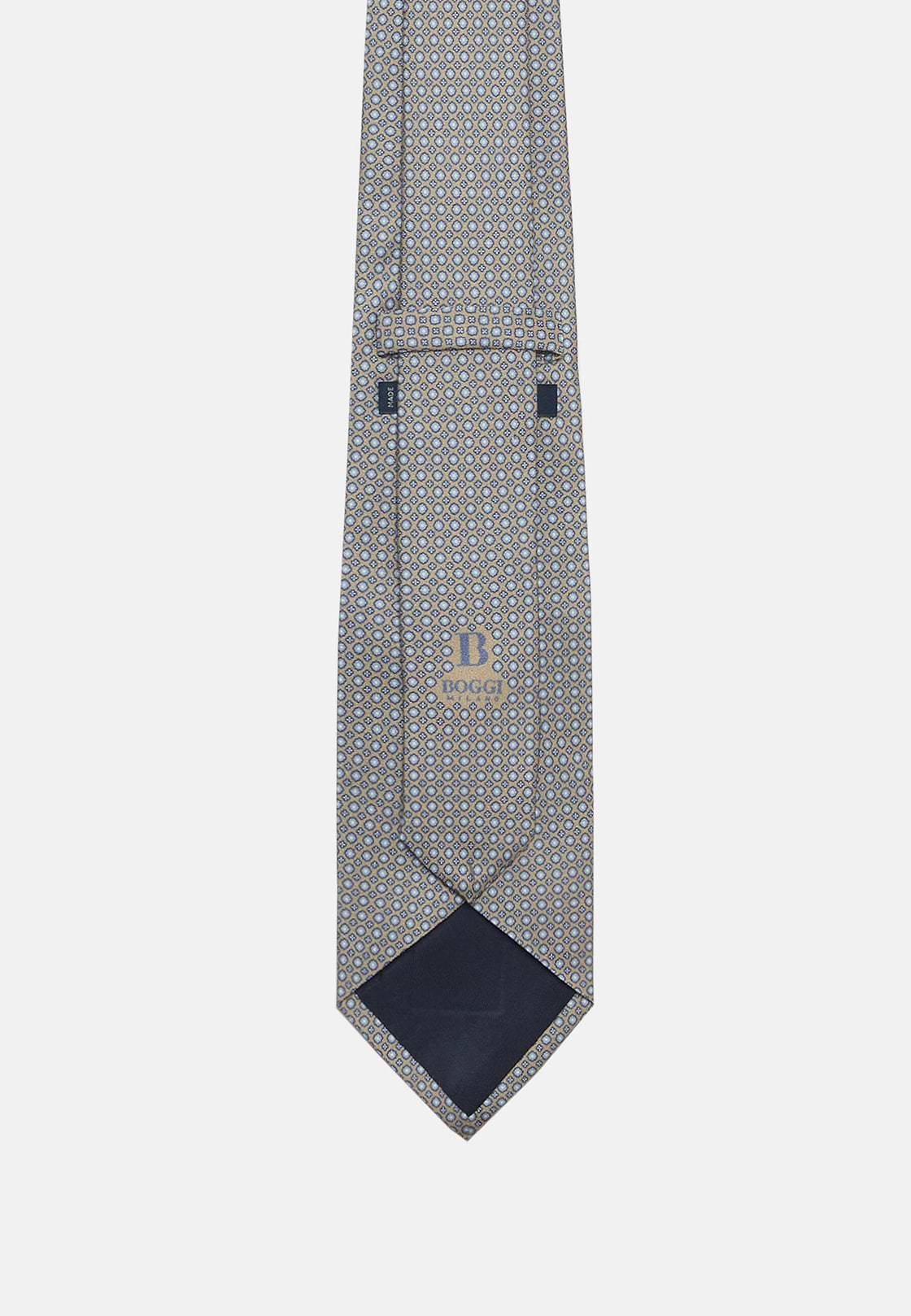 Floral Silk Tie, Taupe, hi-res