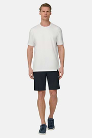 Bermudashorts aus elastischem Seerzucker-Nylon B Tech, Navy blau, thumb, 2