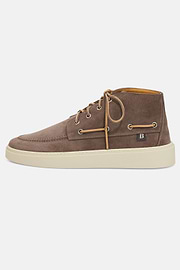 Men s Suede Leather High Top Boat Shoes Boggi Milano