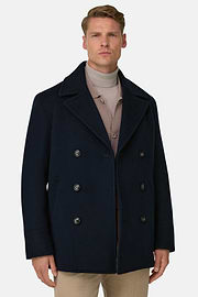 Peacoat in Wool, Navy blue, thumb, 1