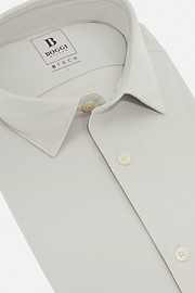 Chemise En Nylon Extensible Slim Fit, La glace, hi-res