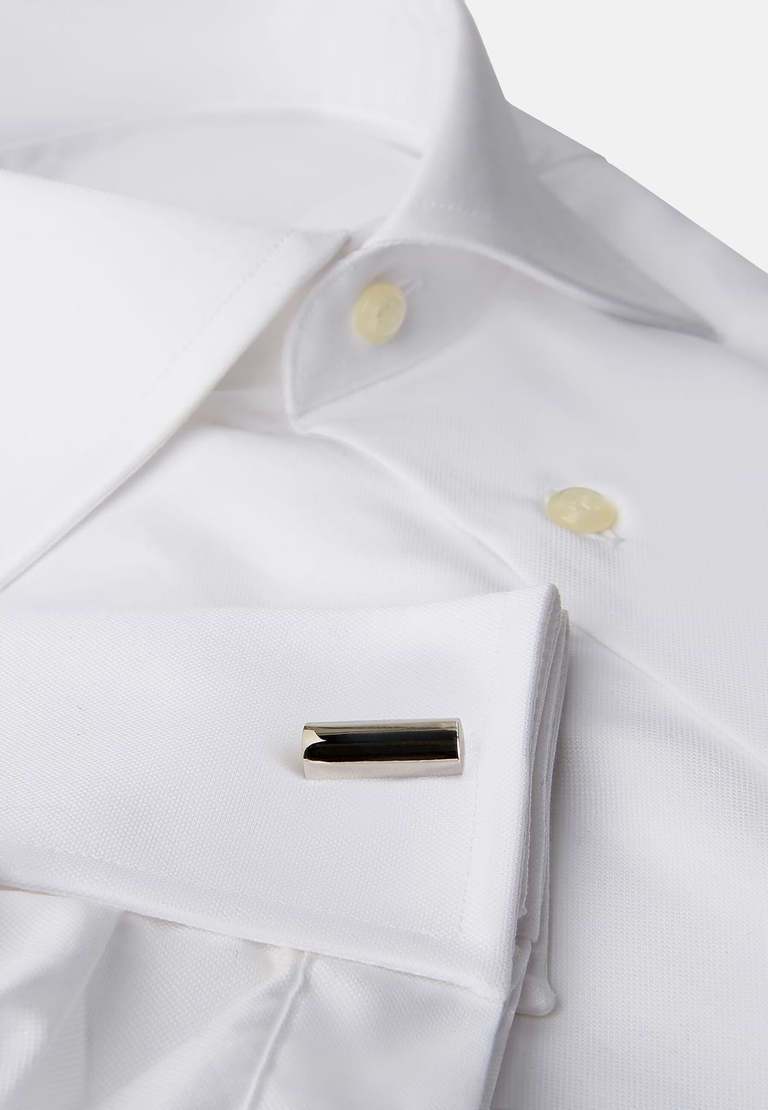 Bar logo cufflinks, Silver, hi-res