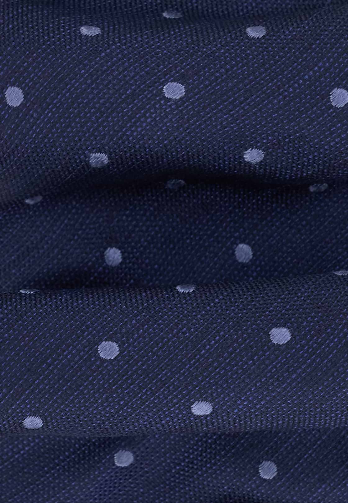 Tie Jacquard Polka Dot Silk, Blue, hi-res, 2