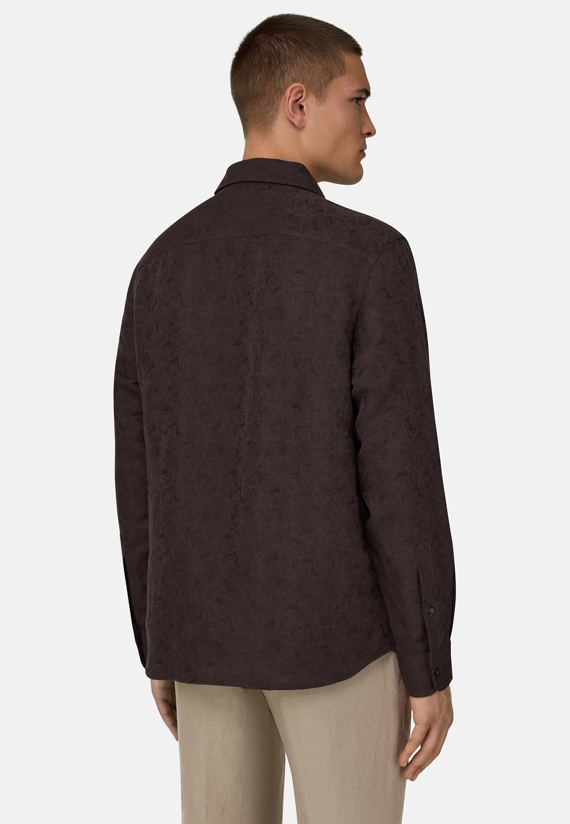 Hemd Aus Leinenmix Regular Fit, Dunkelbraun, hi-res, 3