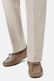Wind Leather Loafers, Taupe, hi-res