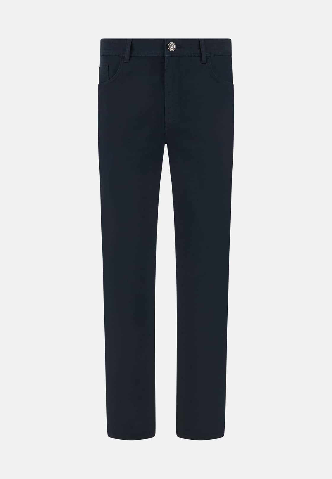 Cotton Tencel 5 Pockets, Navy blue, hi-res, 1