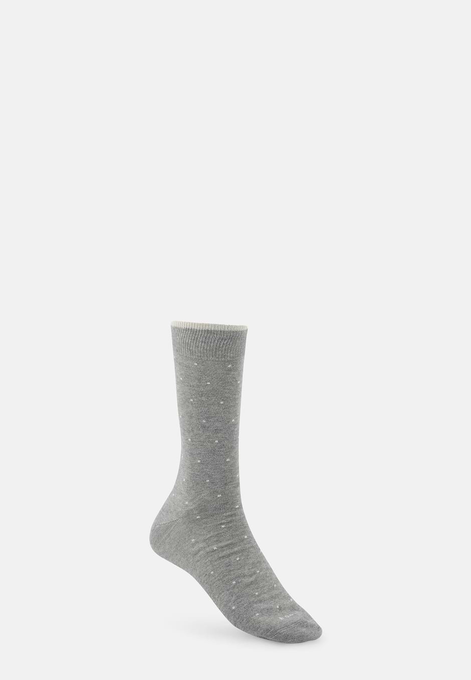 Kurze Socken Punktemuster aus Mischgewebe, Light grey, hi-res