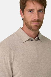 Pullover Rundhalspullover aus Cashmere-Mischgewebe, Taupe, thumb, 3