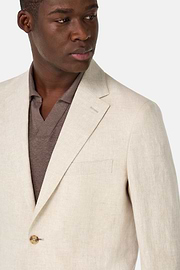 Pure Linen Suit, Beige, hi-res
