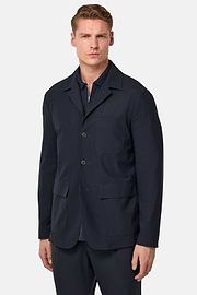 Veste B Tech En Nylon Stretch, bleu marine, hi-res
